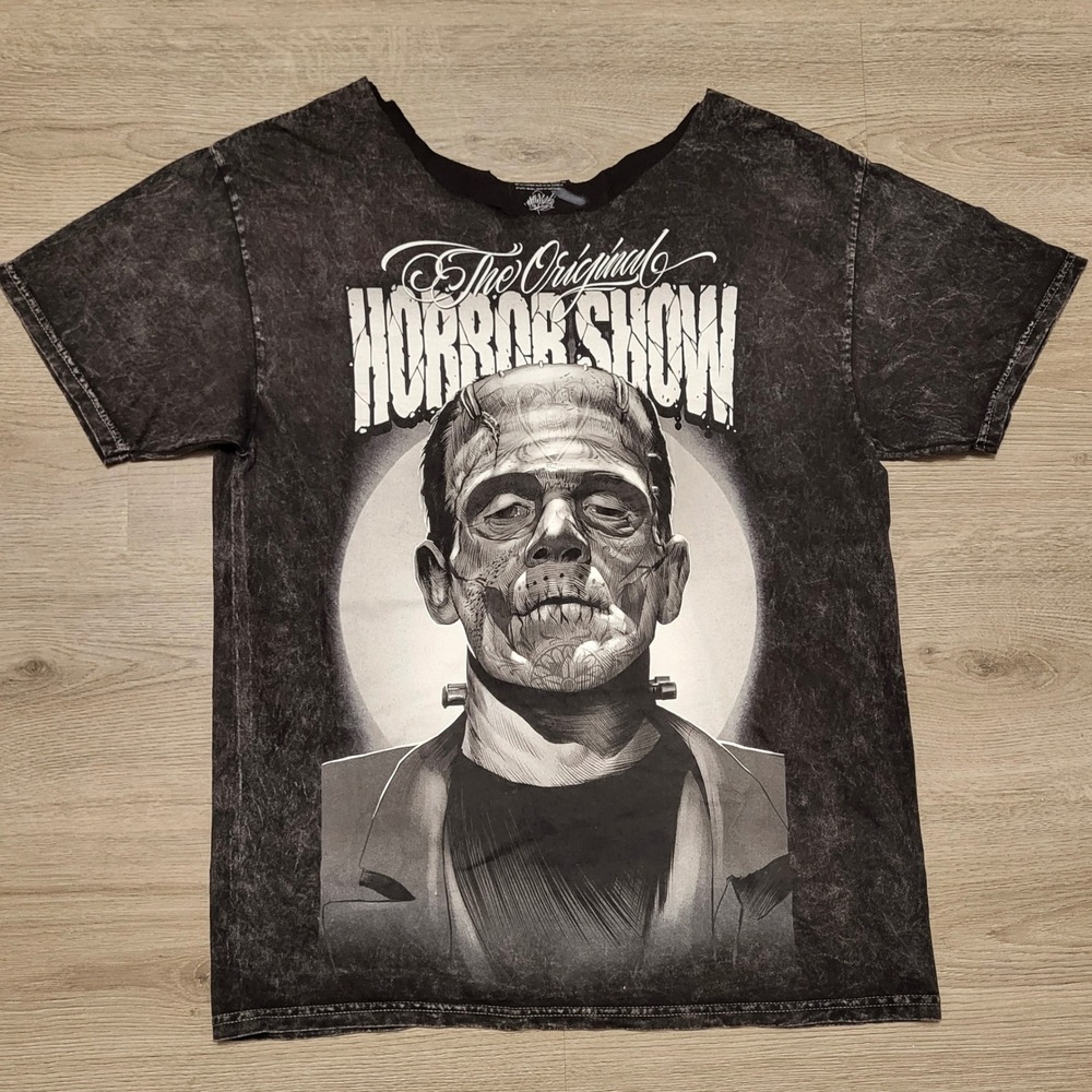 Hot Topic Universal Original‎ Horror Show Frankenstein Shirt Men Size S Black